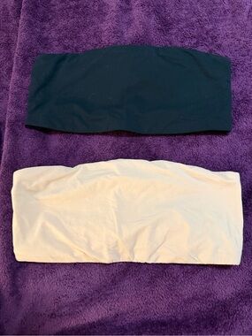 Black and Nude Bandeau Twin Pack